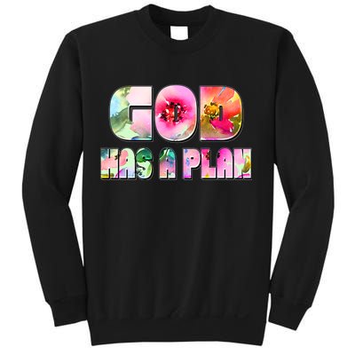 Floral Flower Print God Has A Plan Sweatshirt