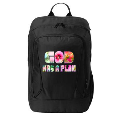 Floral Flower Print God Has A Plan City Backpack