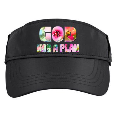 Floral Flower Print God Has A Plan Adult Drive Performance Visor