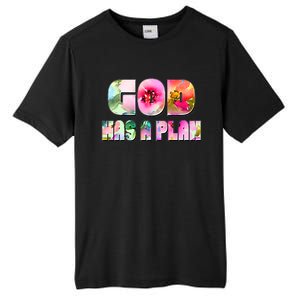 Floral Flower Print God Has A Plan Tall Fusion ChromaSoft Performance T-Shirt