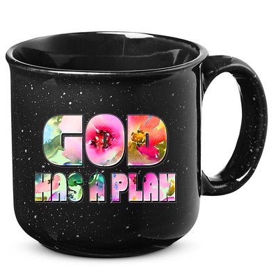 Floral Flower Print God Has A Plan 15oz Campfire Ceramic Mug