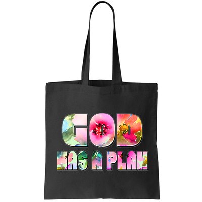 Floral Flower Print God Has A Plan Bag