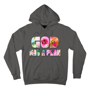 Floral Flower Print God Has A Plan Hoodie