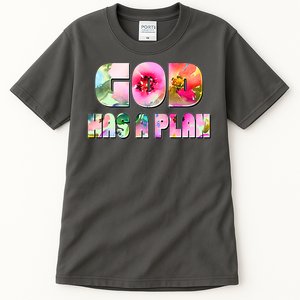 Floral Flower Print God Has A Plan Tall T-Shirt