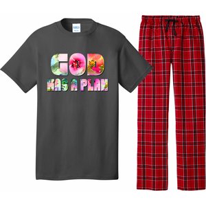 Floral Flower Print God Has A Plan Pajama Set