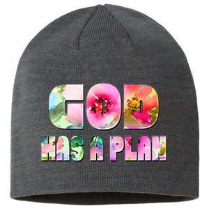 Floral Flower Print God Has A Plan Sustainable Beanie