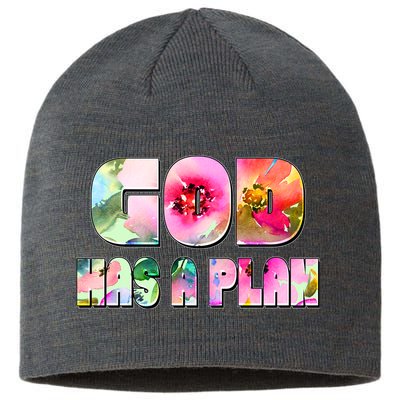 Floral Flower Print God Has A Plan Sustainable Beanie
