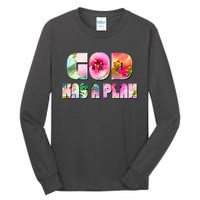 Floral Flower Print God Has A Plan Tall Long Sleeve T-Shirt