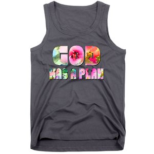 Floral Flower Print God Has A Plan Tank Top