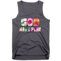 Floral Flower Print God Has A Plan Tank Top