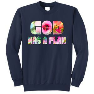 Floral Flower Print God Has A Plan Sweatshirt