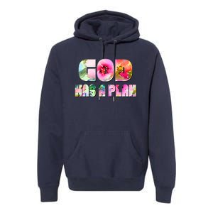 Floral Flower Print God Has A Plan Premium Hoodie