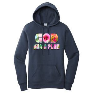 Floral Flower Print God Has A Plan Women's Pullover Hoodie