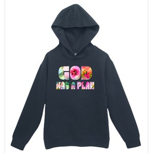 Floral Flower Print God Has A Plan Urban Pullover Hoodie