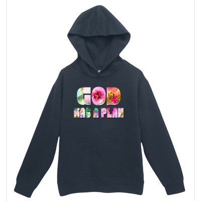 Floral Flower Print God Has A Plan Urban Pullover Hoodie