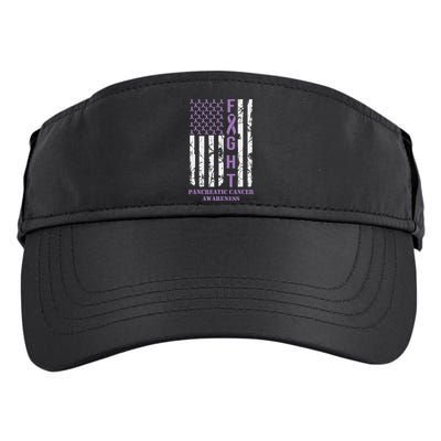 Fight Flag Purple Ribbon Support Pancreatic Cancer Awareness Adult Drive Performance Visor