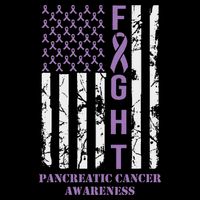 Fight Flag Purple Ribbon Support Pancreatic Cancer Awareness 16 in Basic Backpack