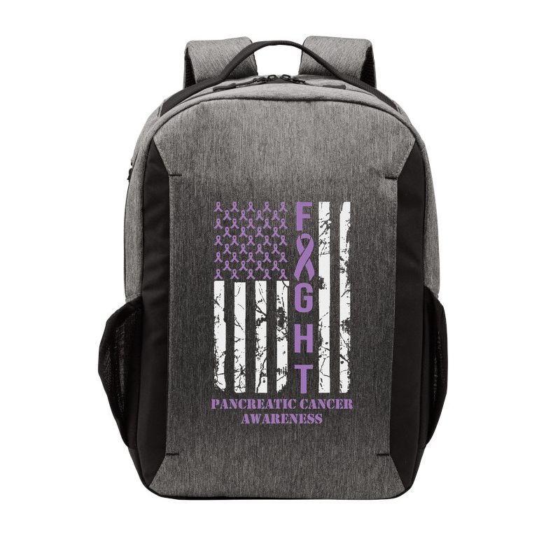 Fight Flag Purple Ribbon Support Pancreatic Cancer Awareness Vector Backpack