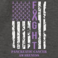 Fight Flag Purple Ribbon Support Pancreatic Cancer Awareness Vector Backpack