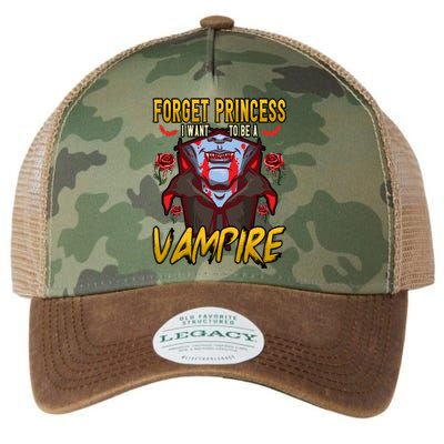 Funny Forget Princess I Want To Be A Vampire Halloween Gift Legacy Tie Dye Trucker Hat