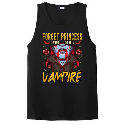 Funny Forget Princess I Want To Be A Vampire Halloween Gift PosiCharge Competitor Tank