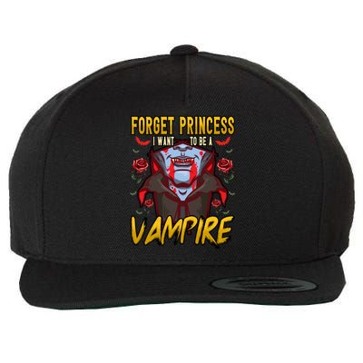 Funny Forget Princess I Want To Be A Vampire Halloween Gift Wool Snapback Cap