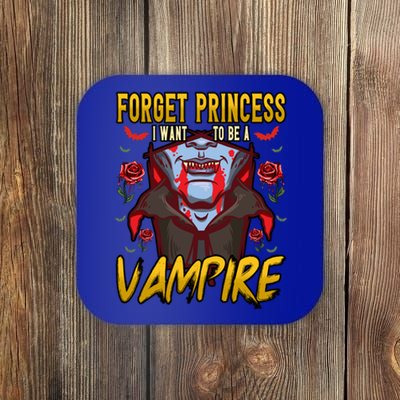 Funny Forget Princess I Want To Be A Vampire Halloween Gift Coaster