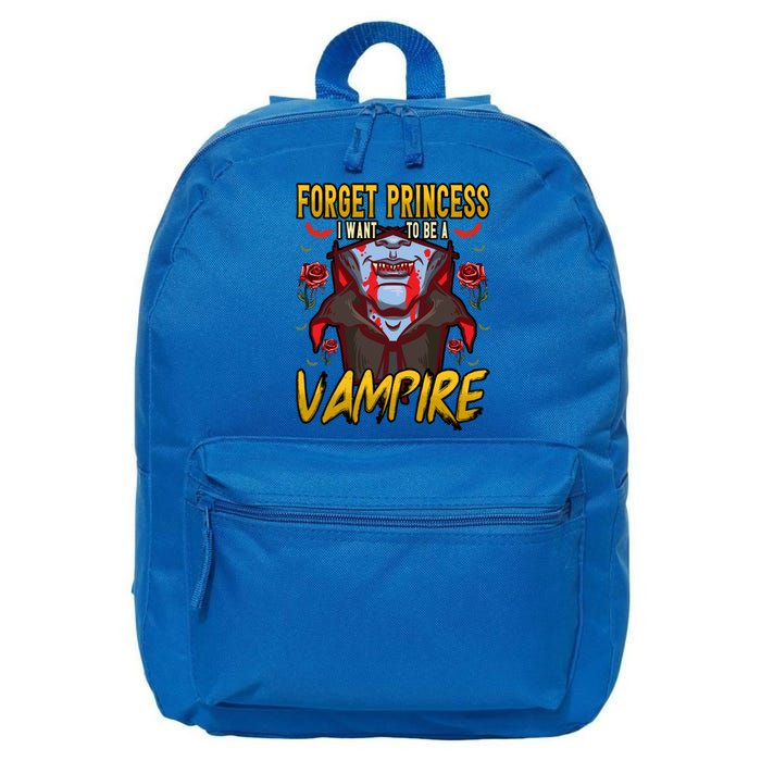 Funny Forget Princess I Want To Be A Vampire Halloween Gift 16 in Basic Backpack