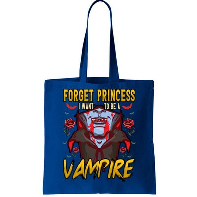 Funny Forget Princess I Want To Be A Vampire Halloween Gift Tote Bag