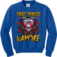 Funny Forget Princess I Want To Be A Vampire Halloween Gift Kids Sweatshirt