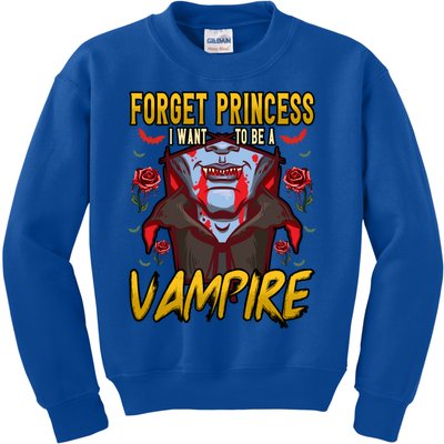 Funny Forget Princess I Want To Be A Vampire Halloween Gift Kids Sweatshirt