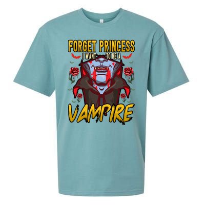 Funny Forget Princess I Want To Be A Vampire Halloween Gift Sueded Cloud Jersey T-Shirt