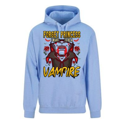 Funny Forget Princess I Want To Be A Vampire Halloween Gift Unisex Surf Hoodie