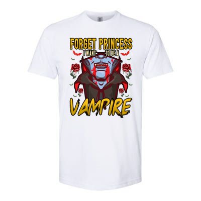 Funny Forget Princess I Want To Be A Vampire Halloween Gift Softstyle CVC T-Shirt