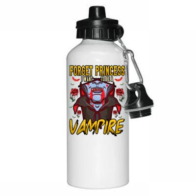 Funny Forget Princess I Want To Be A Vampire Halloween Gift Aluminum Water Bottle