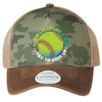 Funny Fastpitch Pitcher Softball Game Gift Gift Legacy Tie Dye Trucker Hat