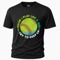 Funny Fastpitch Pitcher Softball Game Gift Gift Cooling Performance Crew T-Shirt