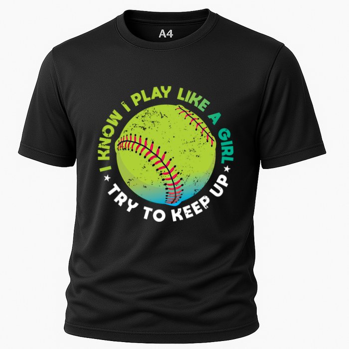 Funny Fastpitch Pitcher Softball Game Gift Gift Cooling Performance Crew T-Shirt