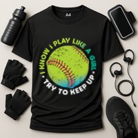 Funny Fastpitch Pitcher Softball Game Gift Gift Cooling Performance Crew T-Shirt