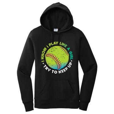 Funny Fastpitch Pitcher Softball Game Gift Gift Women's Pullover Hoodie