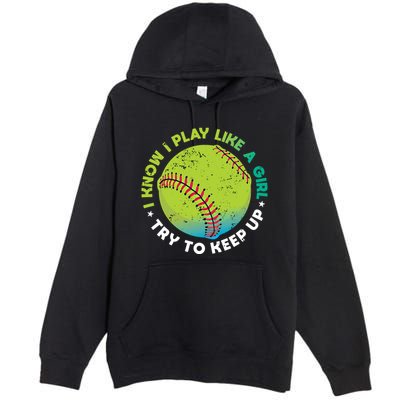 Funny Fastpitch Pitcher Softball Game Gift Gift Premium Pullover Hoodie