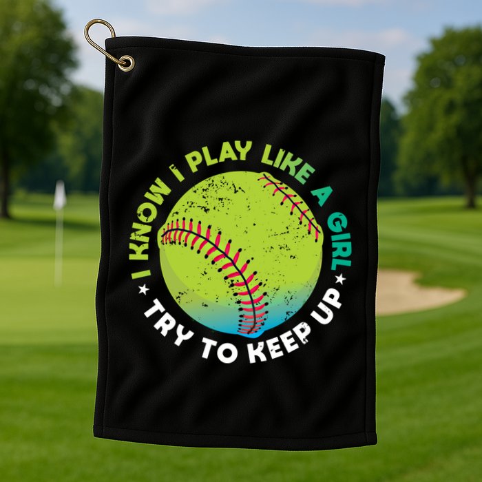 Funny Fastpitch Pitcher Softball Game Gift Gift Golf Towel