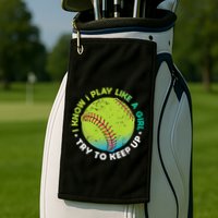 Funny Fastpitch Pitcher Softball Game Gift Gift Golf Towel