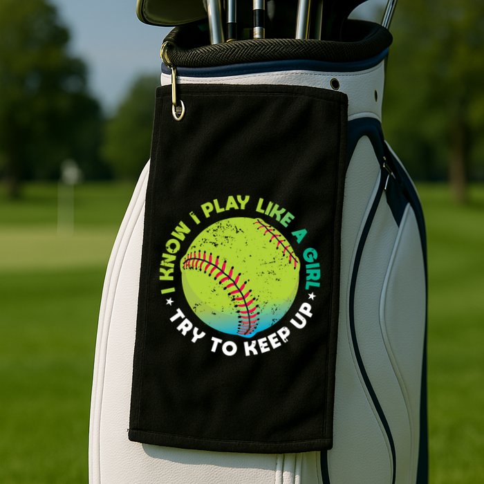 Funny Fastpitch Pitcher Softball Game Gift Gift Golf Towel