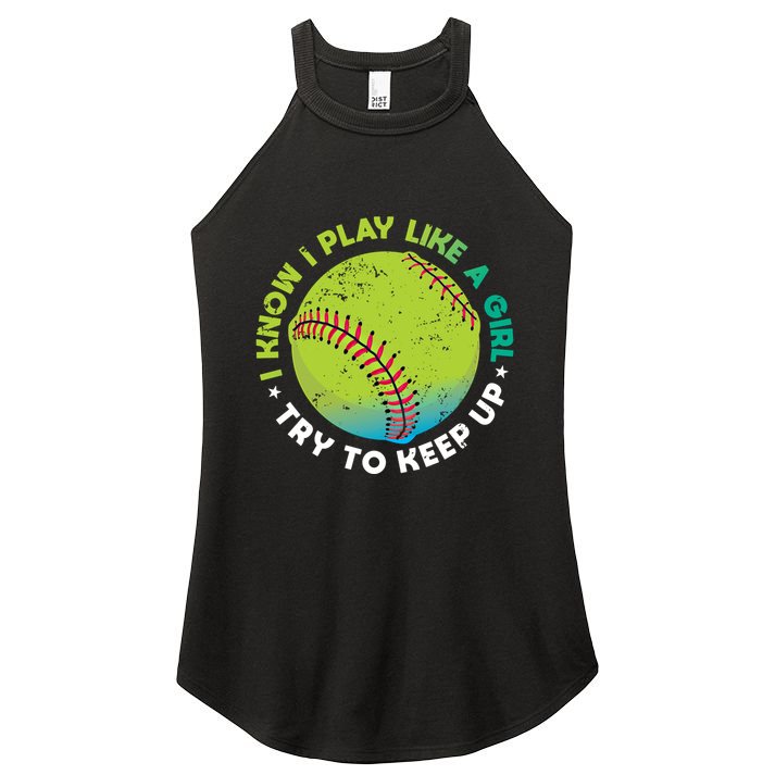 Funny Fastpitch Pitcher Softball Game Gift Gift Women's Perfect Tri Rocker Tank