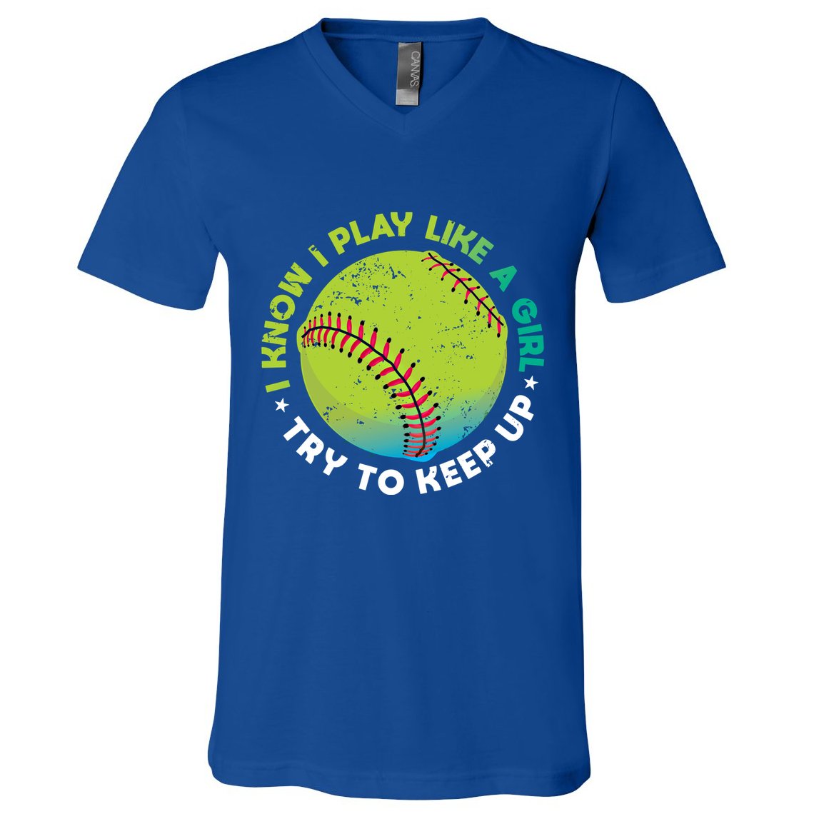 Funny Fastpitch Pitcher Softball Game Gift Gift V-Neck T-Shirt