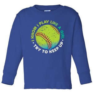 Funny Fastpitch Pitcher Softball Game Gift Gift Toddler Long Sleeve Shirt