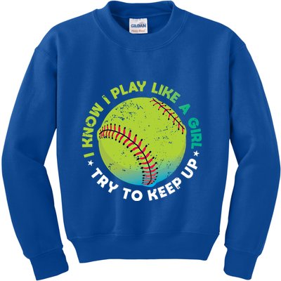 Funny Fastpitch Pitcher Softball Game Gift Gift Kids Sweatshirt