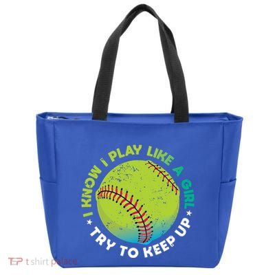 Funny Fastpitch Pitcher Softball Game Gift Gift Zip Tote Bag