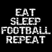 Funny Football Player Gift For Men Eat Sleep Football Repeat Meaningful Gift 16 in Basic Backpack